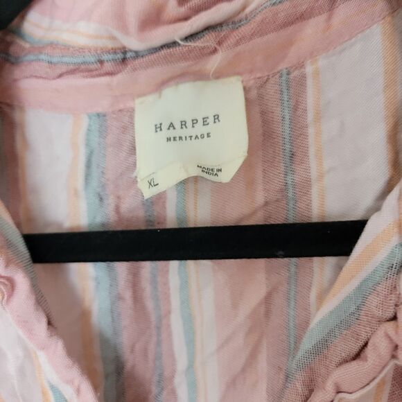 Harper Button Down with front tie - Picture 2 of 5
